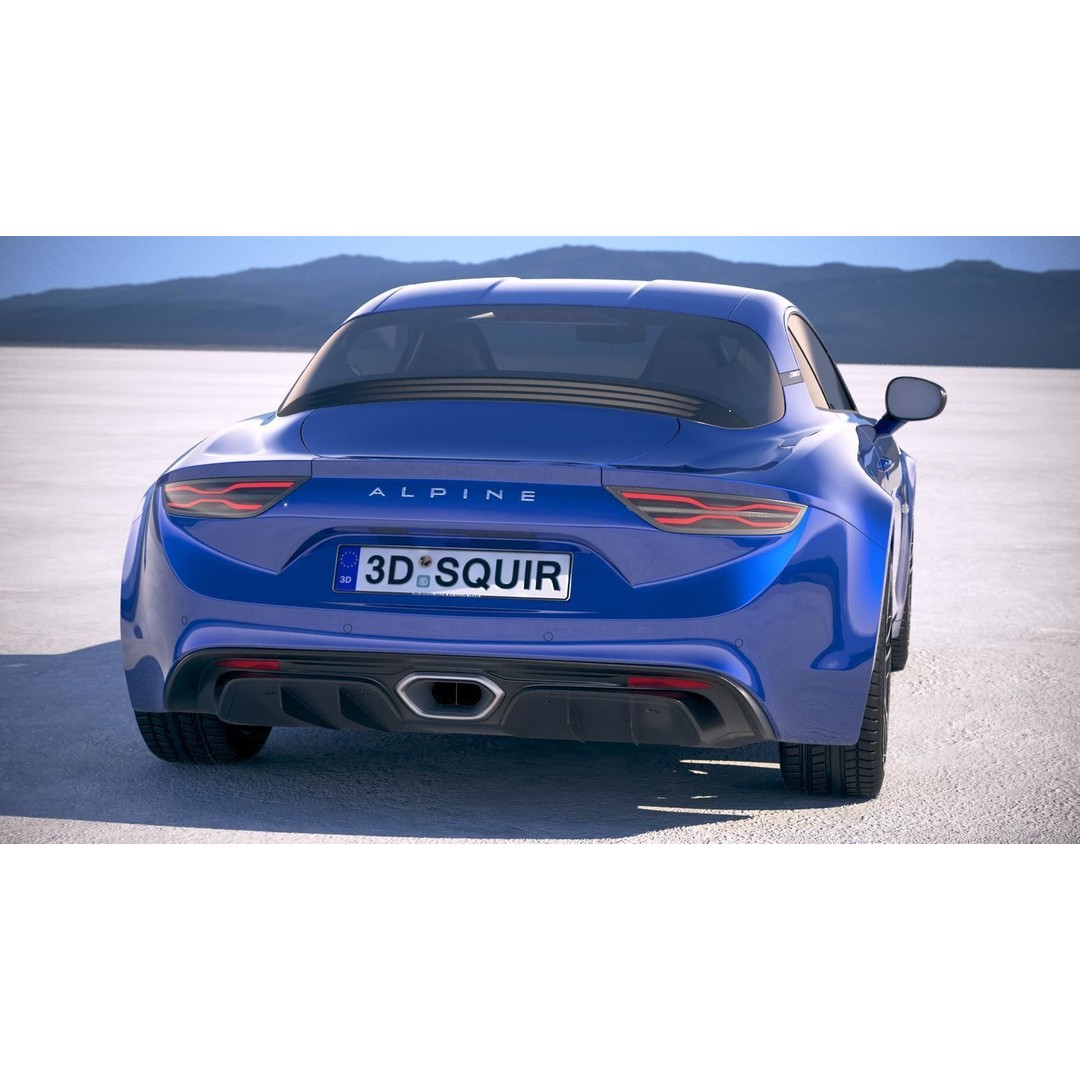 Alpine A110 3D Model – High Poly Sport Coupe, FBX, OBJ - View 7