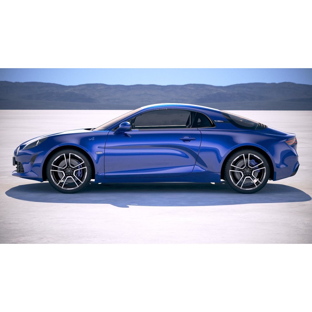 Alpine A110 3D Model – High Poly Sport Coupe, FBX, OBJ - View 8