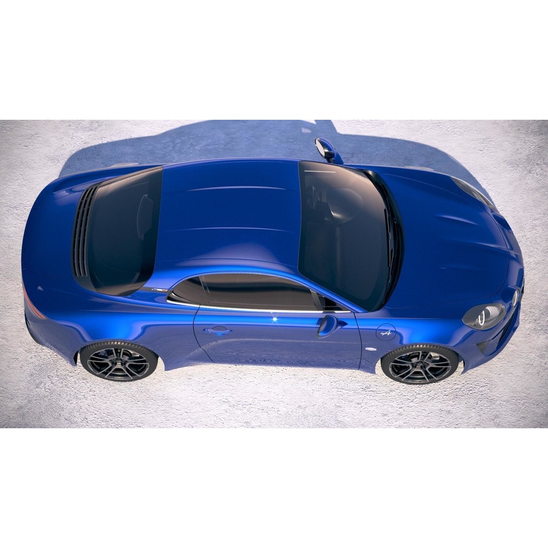 Alpine A110 3D Model – High Poly Sport Coupe, FBX, OBJ - View 9