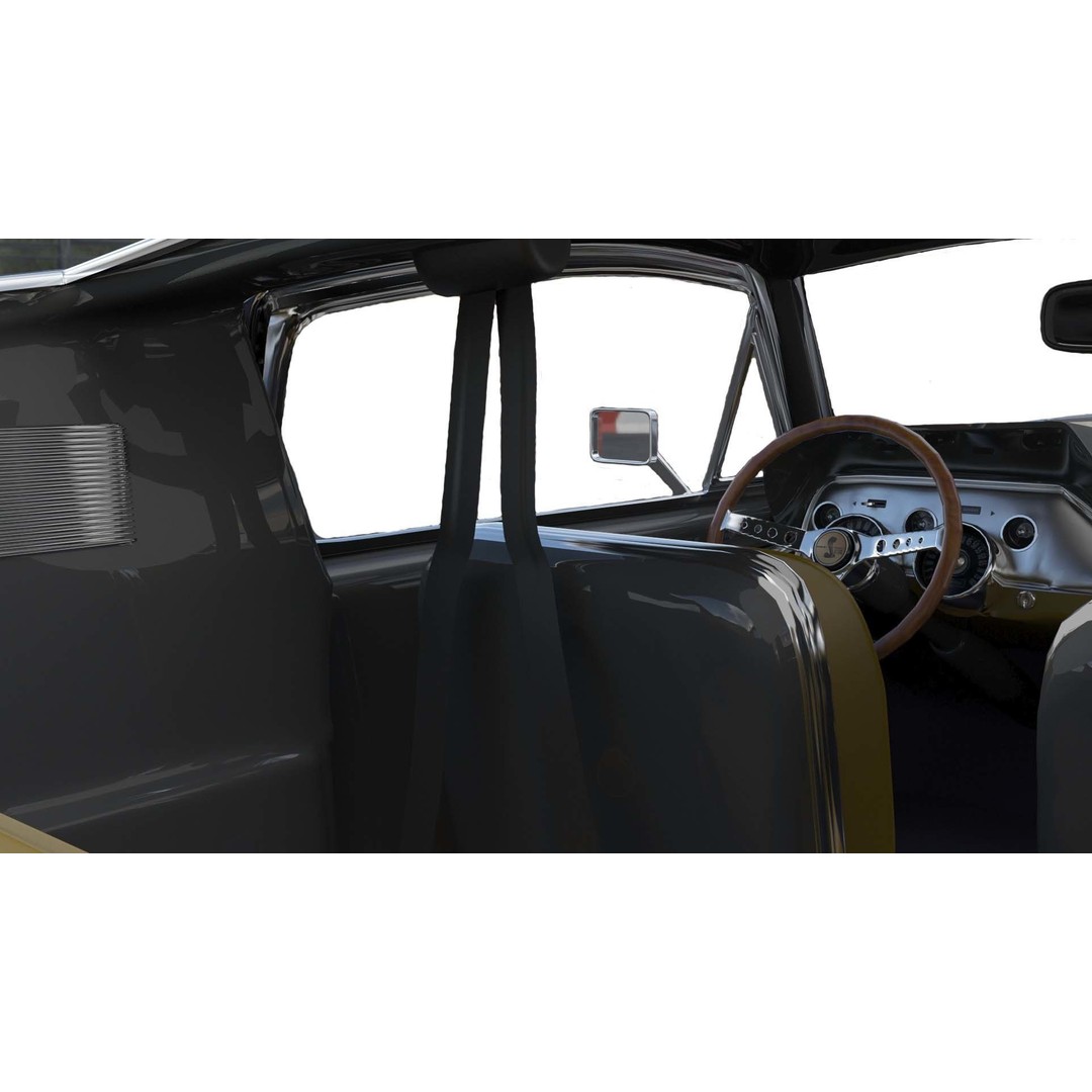 Shelby GT500 1967 3D Model – Low Poly Game Asset, FBX, Rigged - View 18