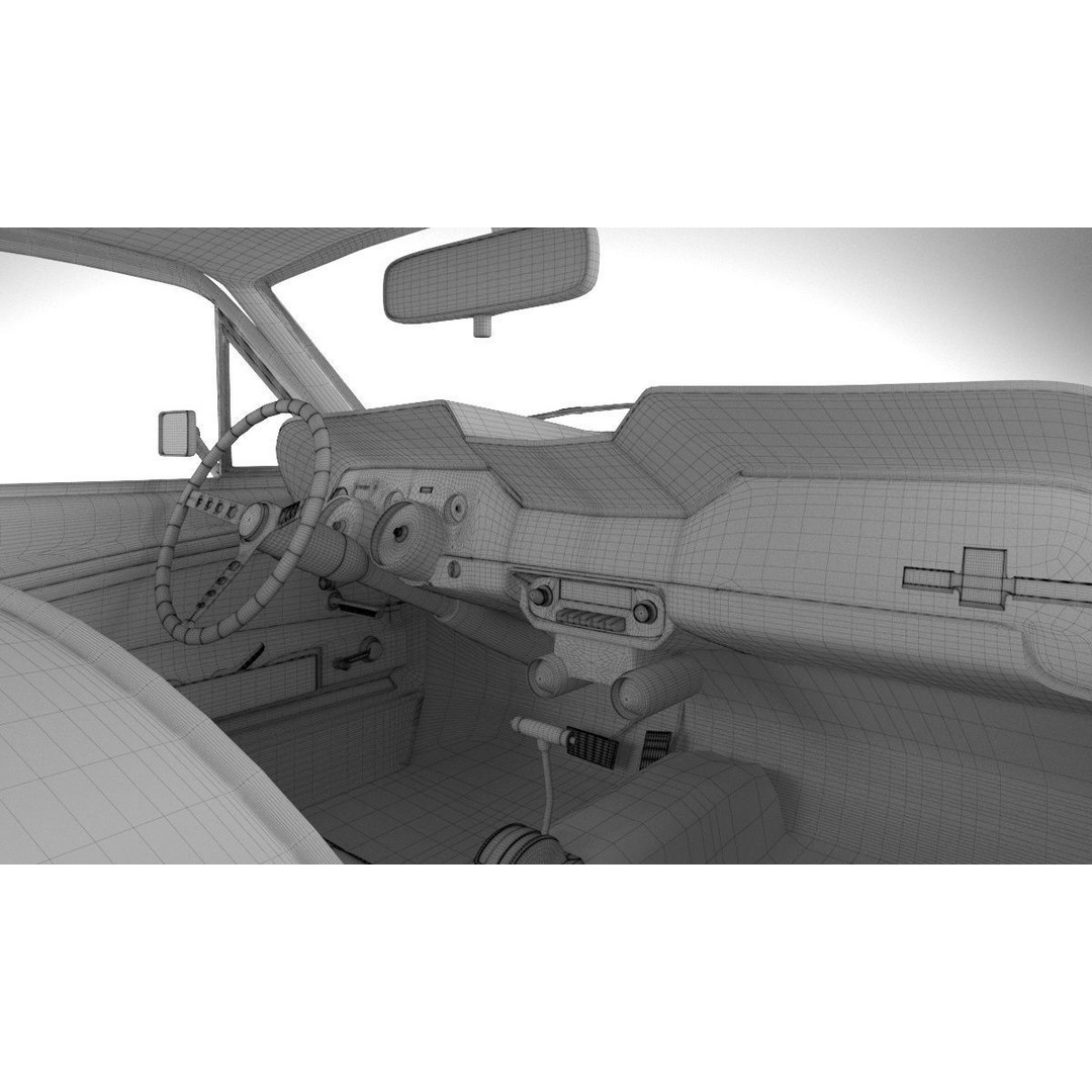 Shelby GT500 1967 3D Model – Low Poly Game Asset, FBX, Rigged - View 26