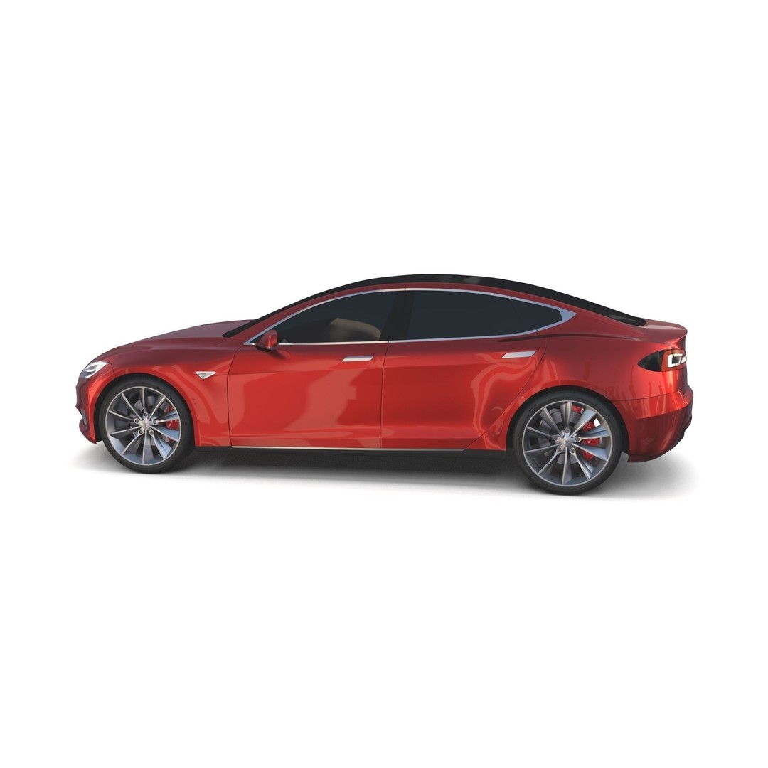 Tesla Model S 2016 3D Model – High Poly PBR Asset, Blender, FBX, OBJ