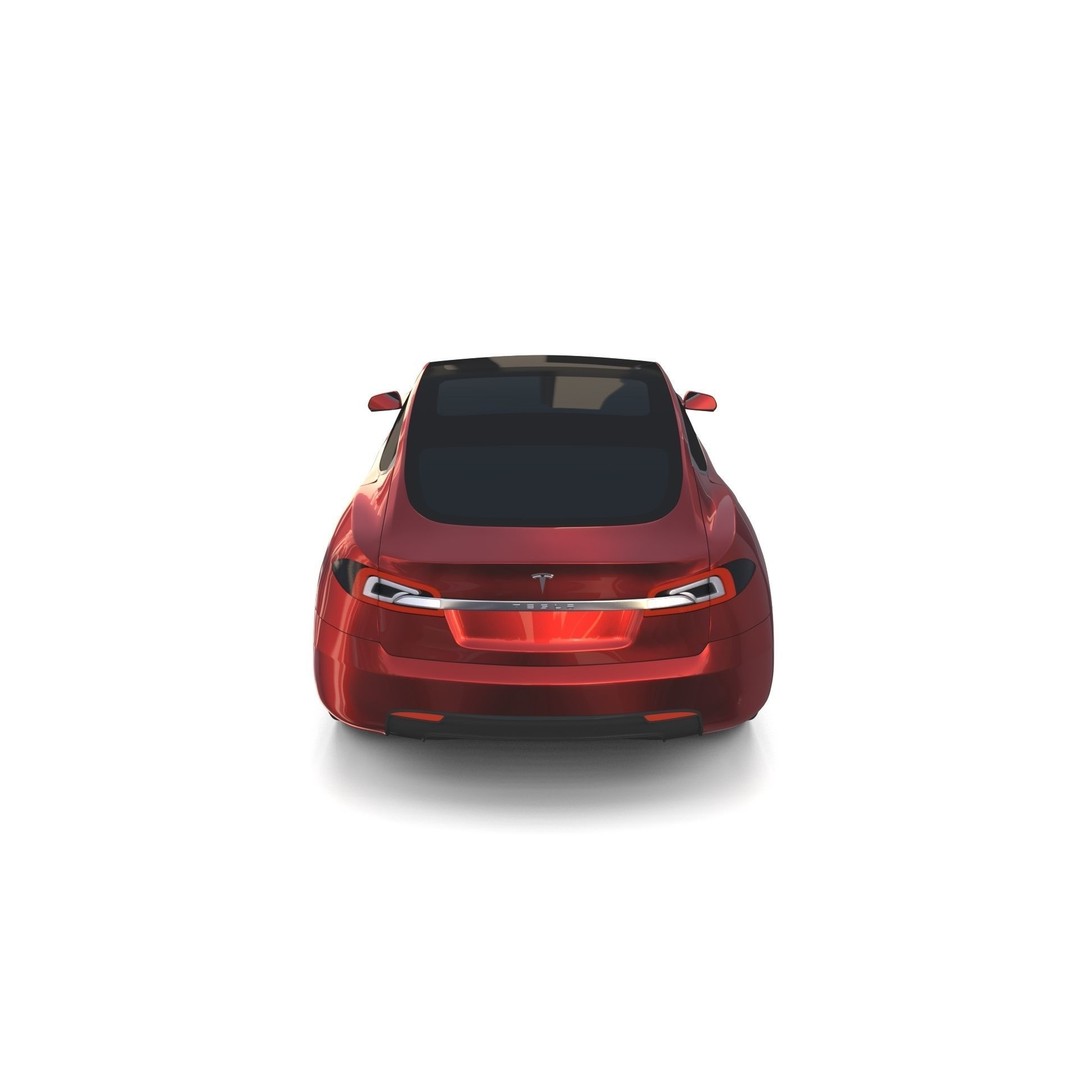 Tesla Model S 2016 3D Model – High Poly PBR Asset, Blender, FBX, OBJ - View 10