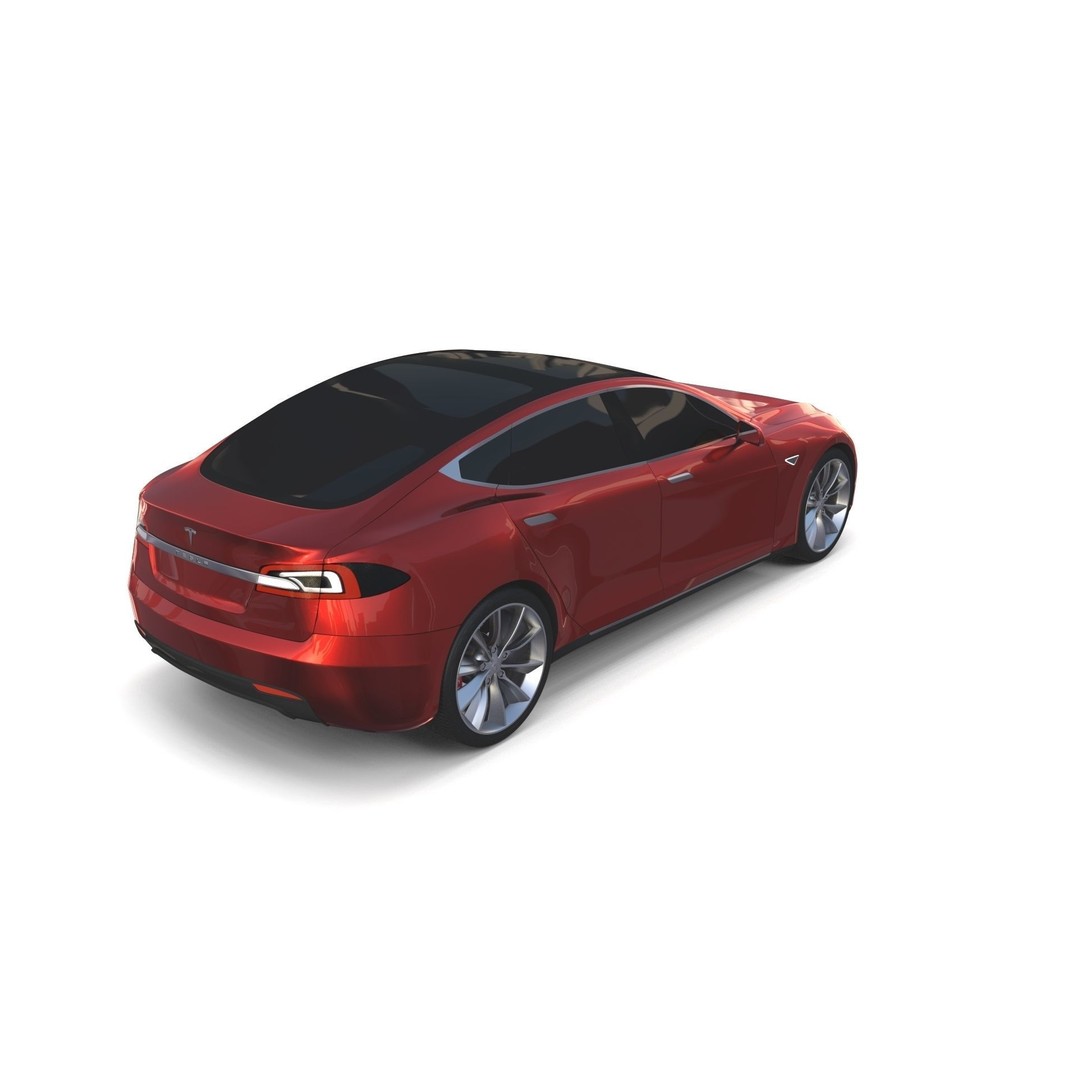Tesla Model S 2016 3D Model – High Poly PBR Asset, Blender, FBX, OBJ - View 11