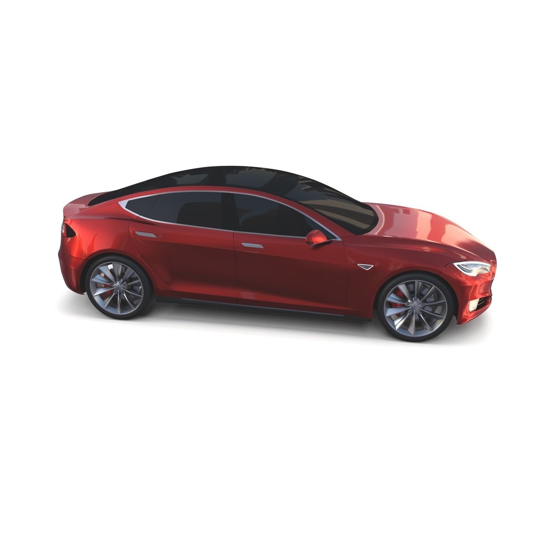 Tesla Model S 2016 3D Model – High Poly PBR Asset, Blender, FBX, OBJ - View 12