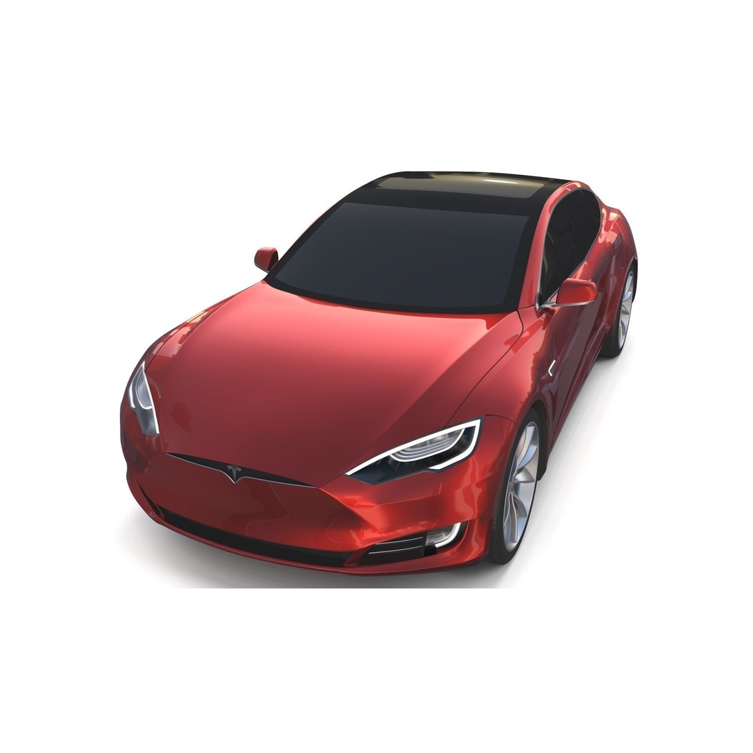 Tesla Model S 2016 3D Model – High Poly PBR Asset, Blender, FBX, OBJ - View 14