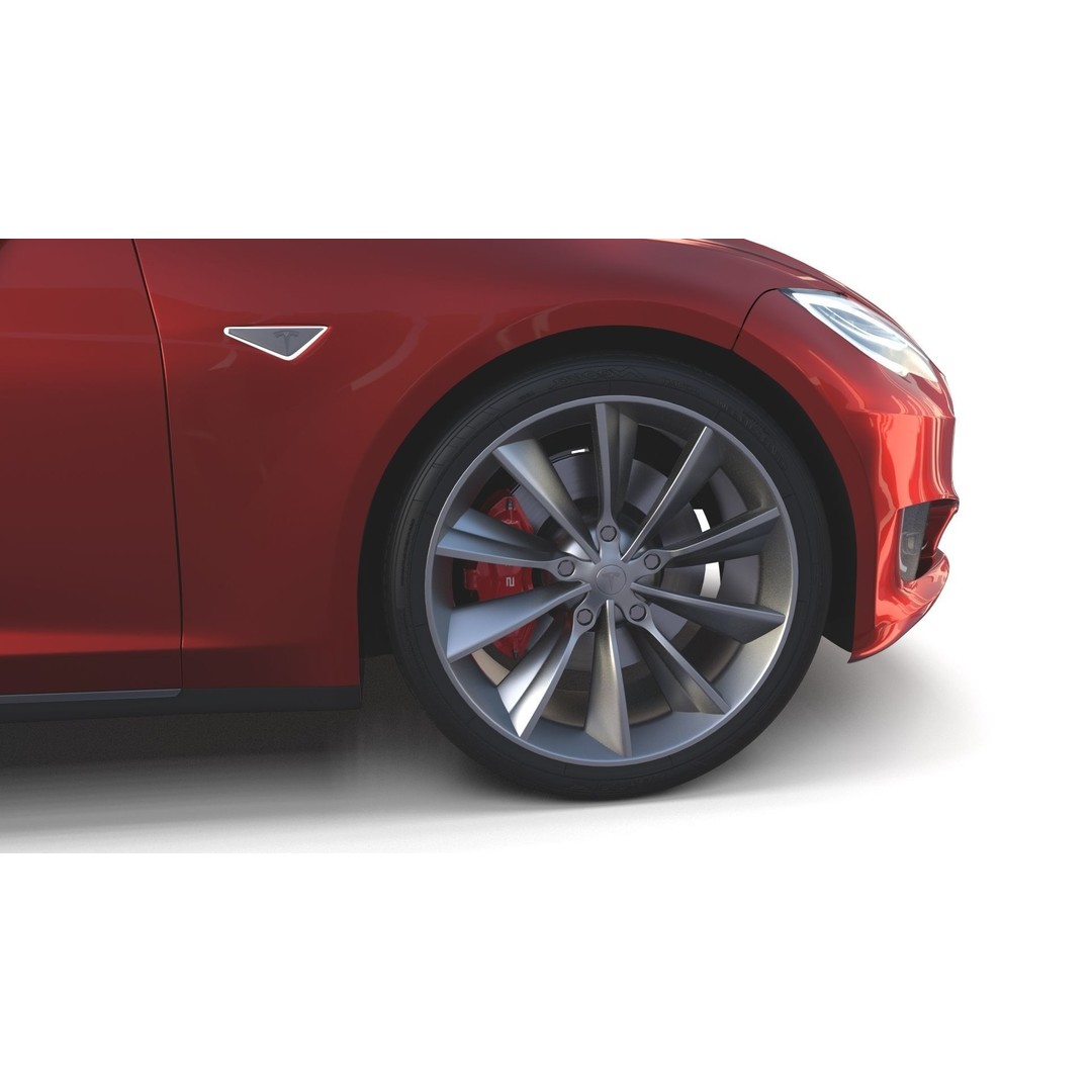 Tesla Model S 2016 3D Model – High Poly PBR Asset, Blender, FBX, OBJ - View 18