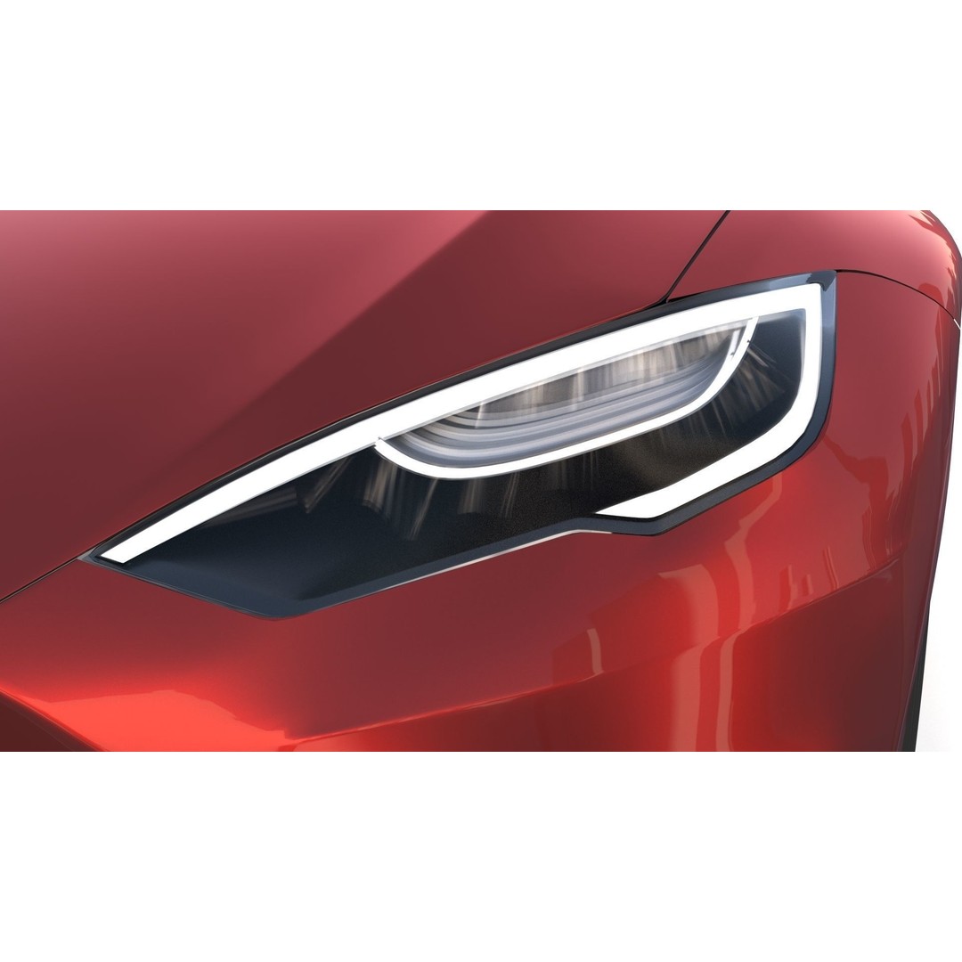 Tesla Model S 2016 3D Model – High Poly PBR Asset, Blender, FBX, OBJ - View 19