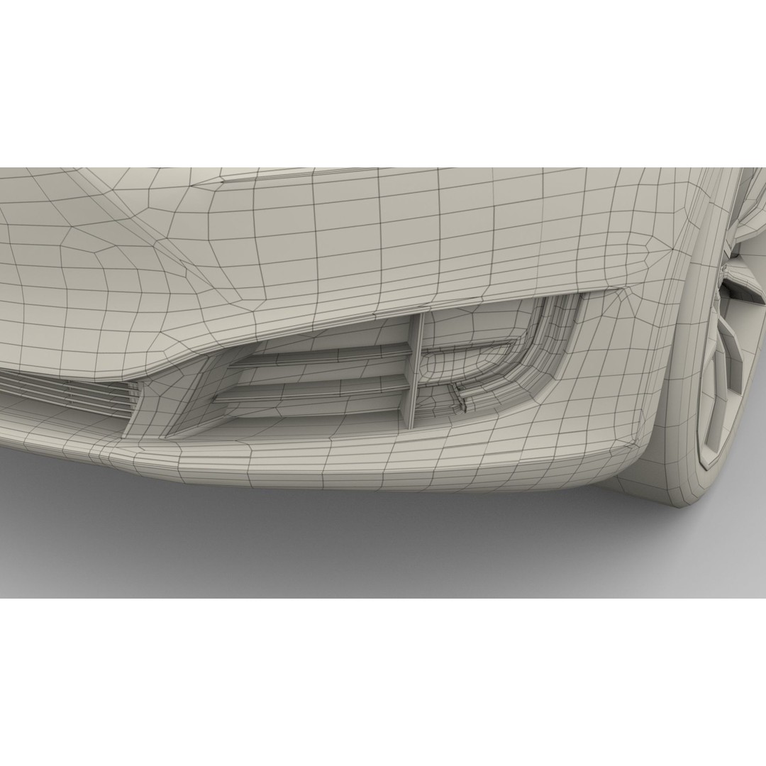 Tesla Model S 2016 3D Model – High Poly PBR Asset, Blender, FBX, OBJ - View 32