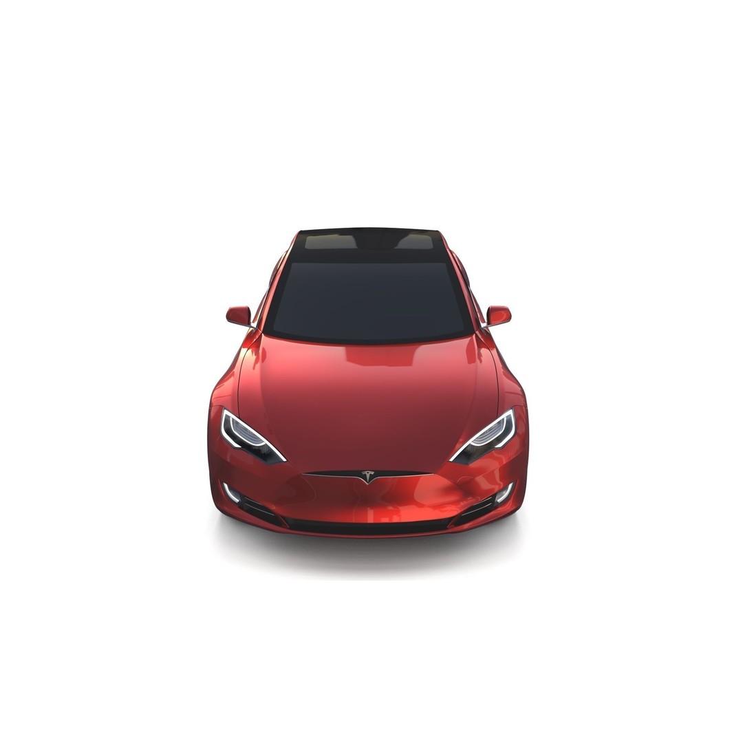 Tesla Model S 2016 3D Model – High Poly PBR Asset, Blender, FBX, OBJ - View 4