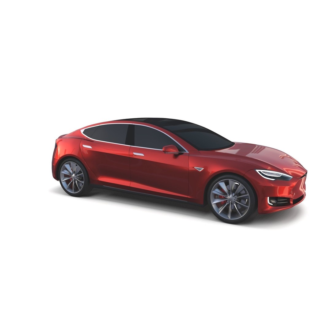 Tesla Model S 2016 3D Model – High Poly PBR Asset, Blender, FBX, OBJ - View 5