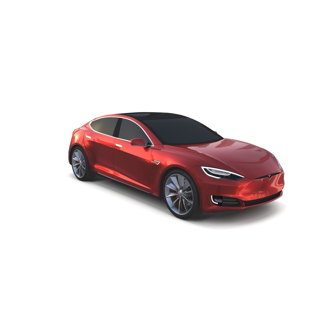 Tesla Model S 2016 3D Model – High Poly PBR Asset, Blender, FBX, OBJ - View 6