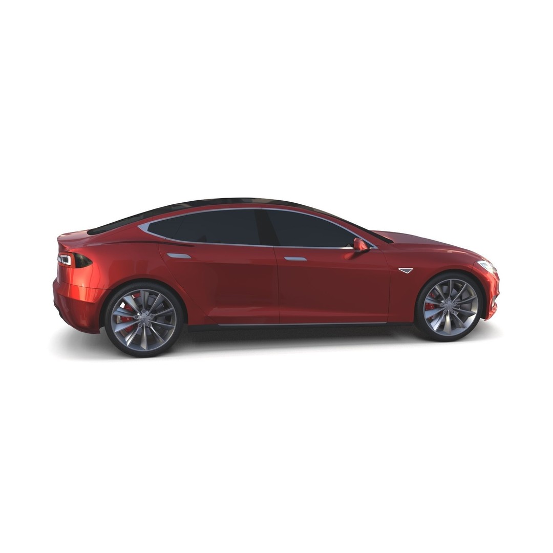 Tesla Model S 2016 3D Model – High Poly PBR Asset, Blender, FBX, OBJ - View 7