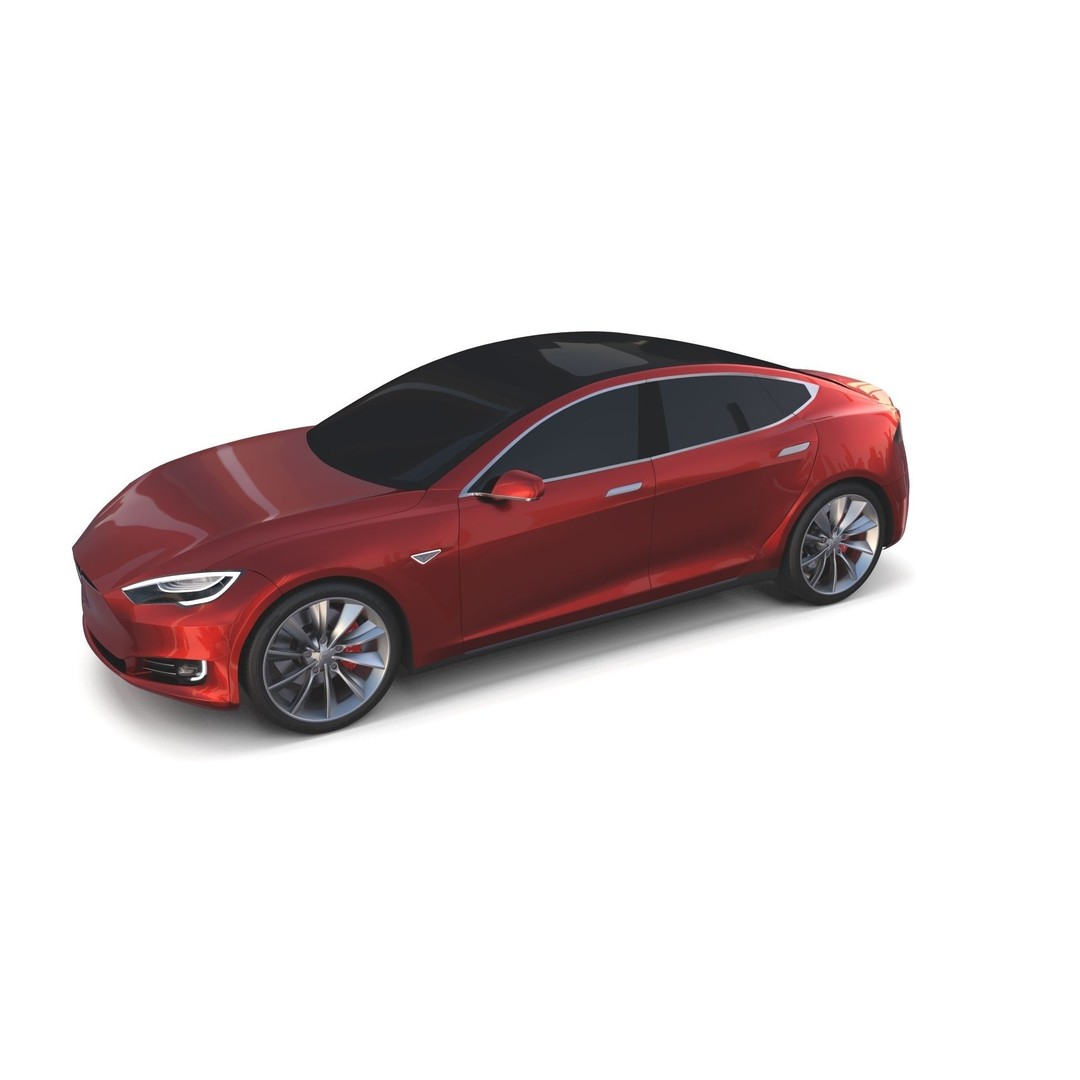 Tesla Model S 2016 3D Model – High Poly PBR Asset, Blender, FBX, OBJ - View 8