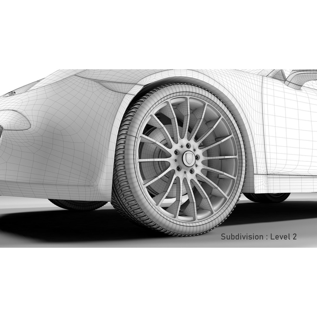 Porsche 911 3D Model – Realistic Sport Car, FBX, OBJ, PBR