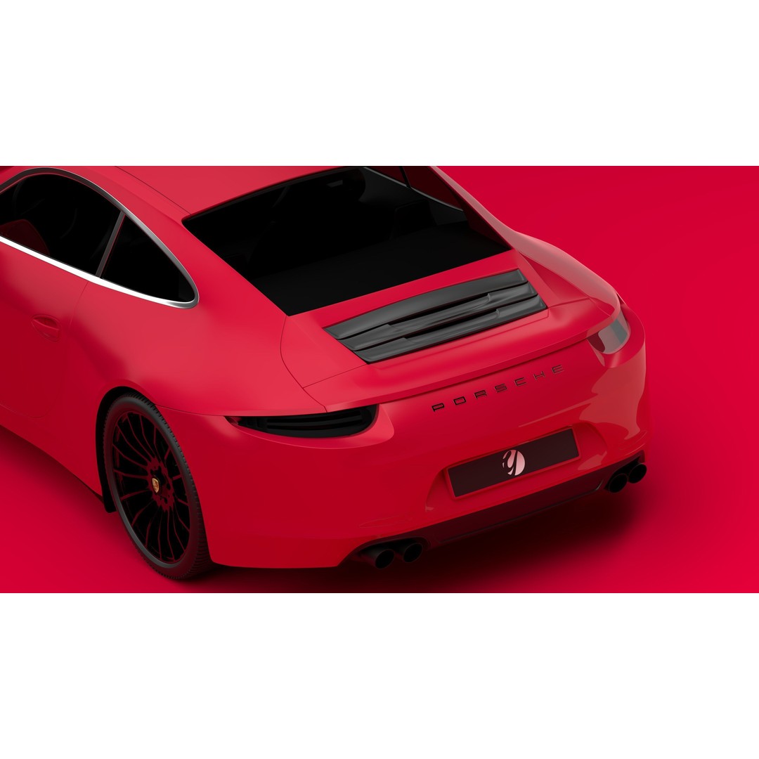 Porsche 911 3D Model – Realistic Sport Car, FBX, OBJ, PBR - View 10