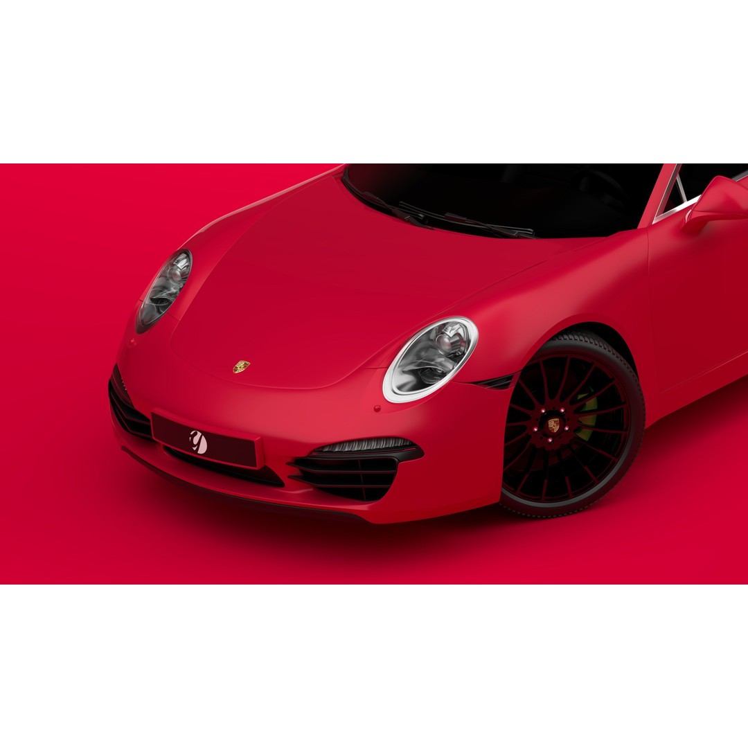 Porsche 911 3D Model – Realistic Sport Car, FBX, OBJ, PBR - View 11