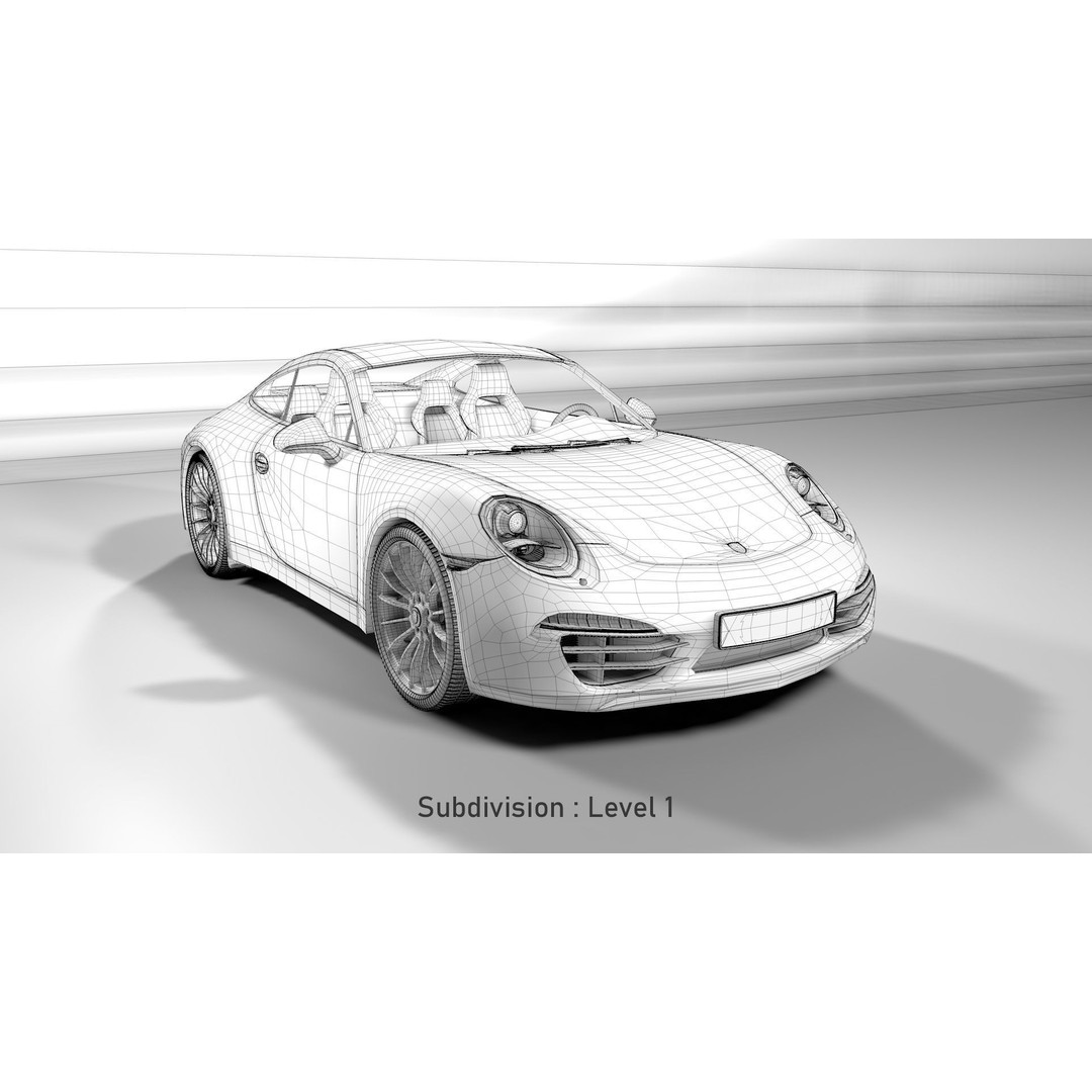 Porsche 911 3D Model – Realistic Sport Car, FBX, OBJ, PBR - View 13