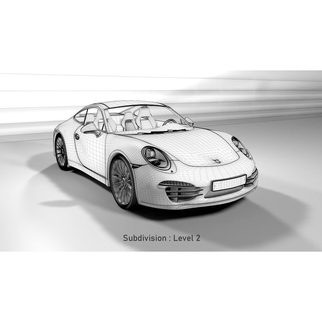 Porsche 911 3D Model – Realistic Sport Car, FBX, OBJ, PBR - View 14