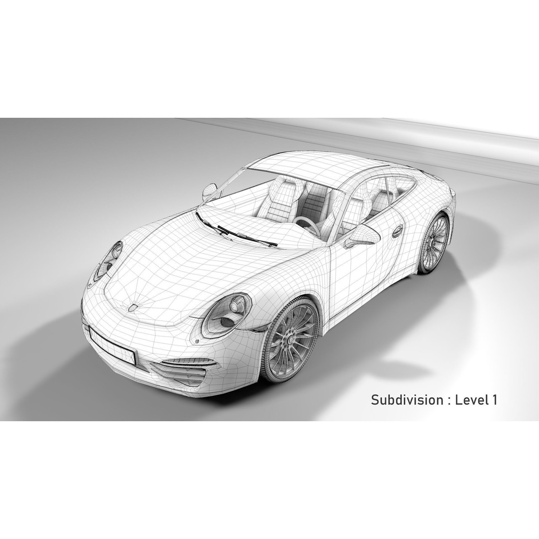 Porsche 911 3D Model – Realistic Sport Car, FBX, OBJ, PBR - View 19