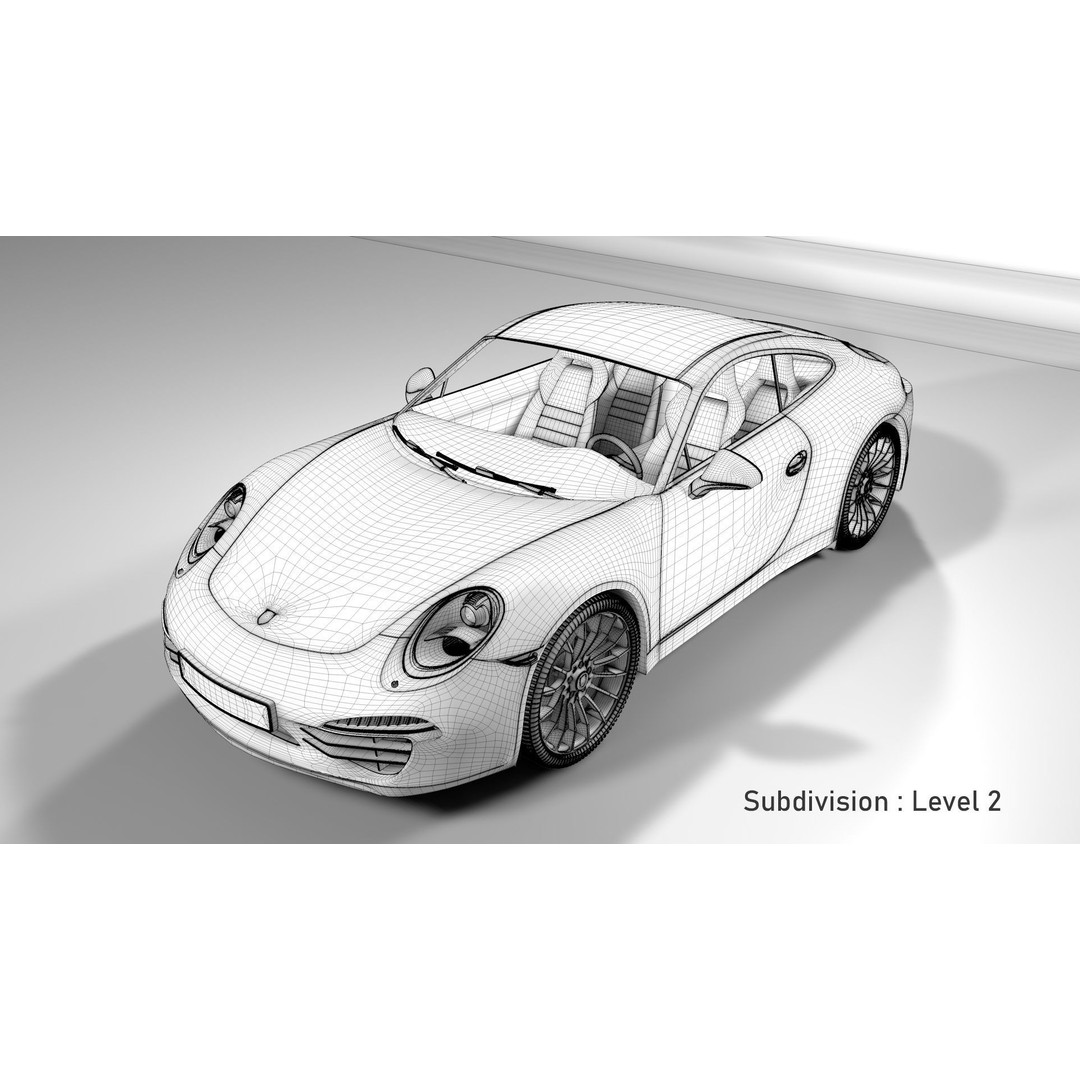 Porsche 911 3D Model – Realistic Sport Car, FBX, OBJ, PBR - View 20
