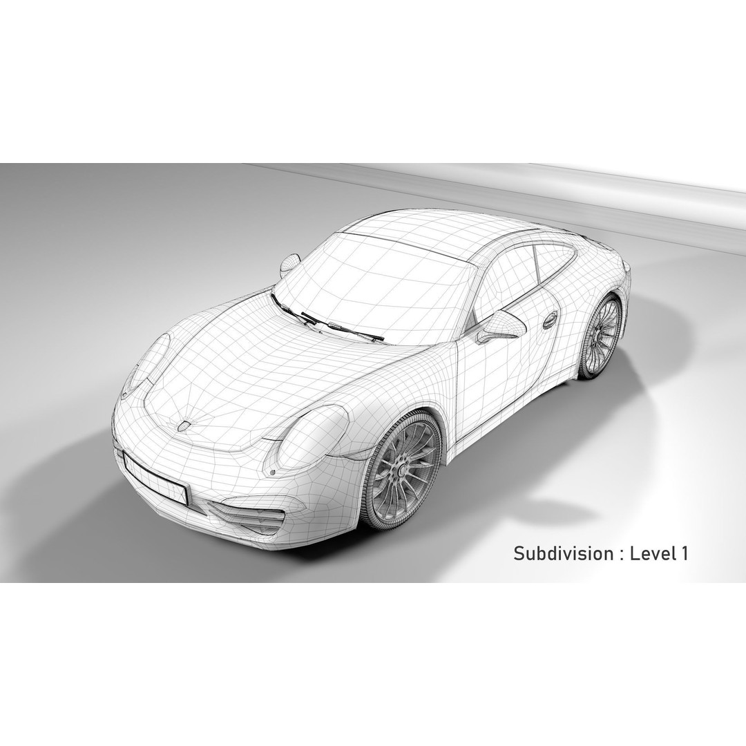 Porsche 911 3D Model – Realistic Sport Car, FBX, OBJ, PBR - View 22
