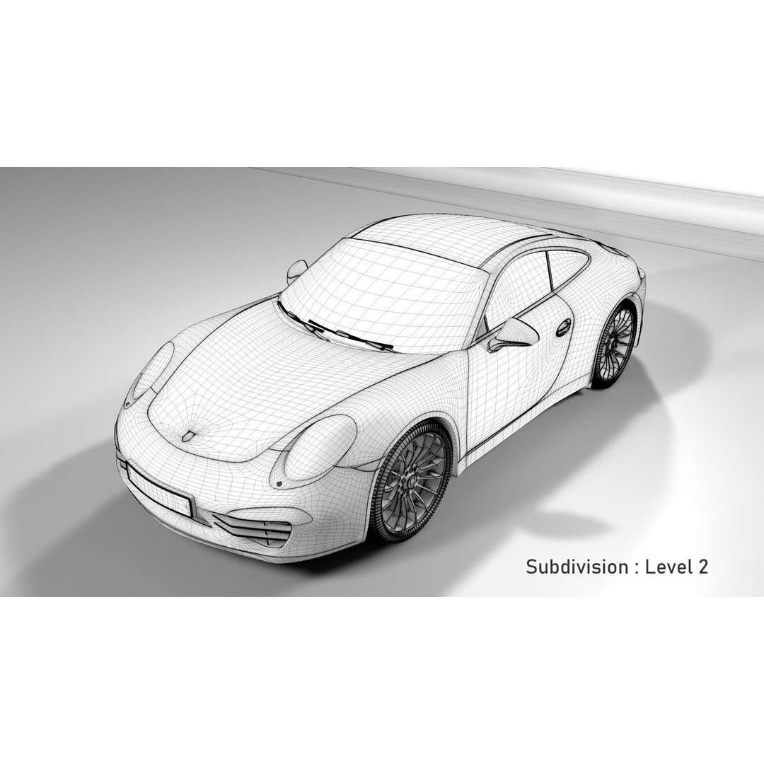 Porsche 911 3D Model – Realistic Sport Car, FBX, OBJ, PBR - View 23