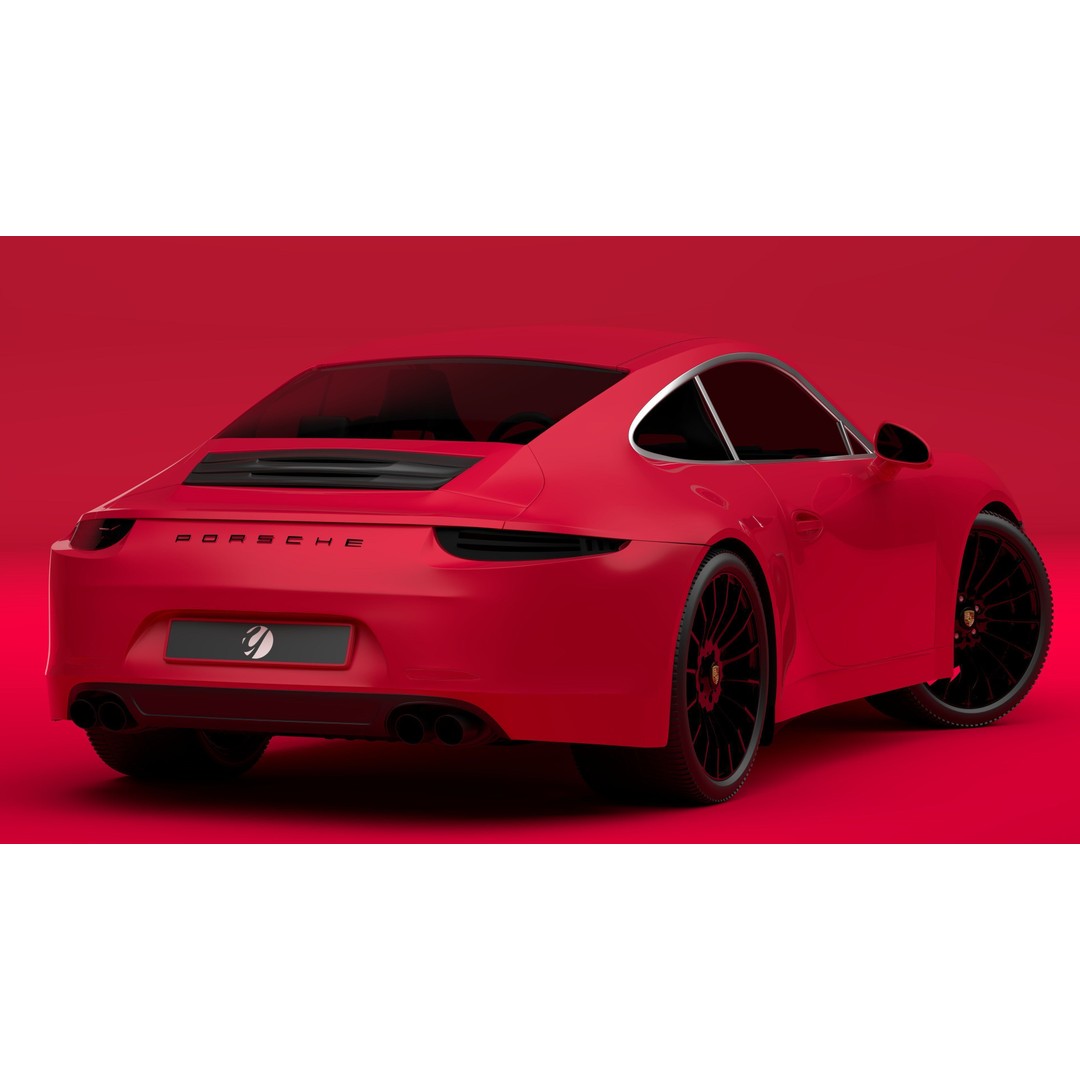 Porsche 911 3D Model – Realistic Sport Car, FBX, OBJ, PBR - View 3