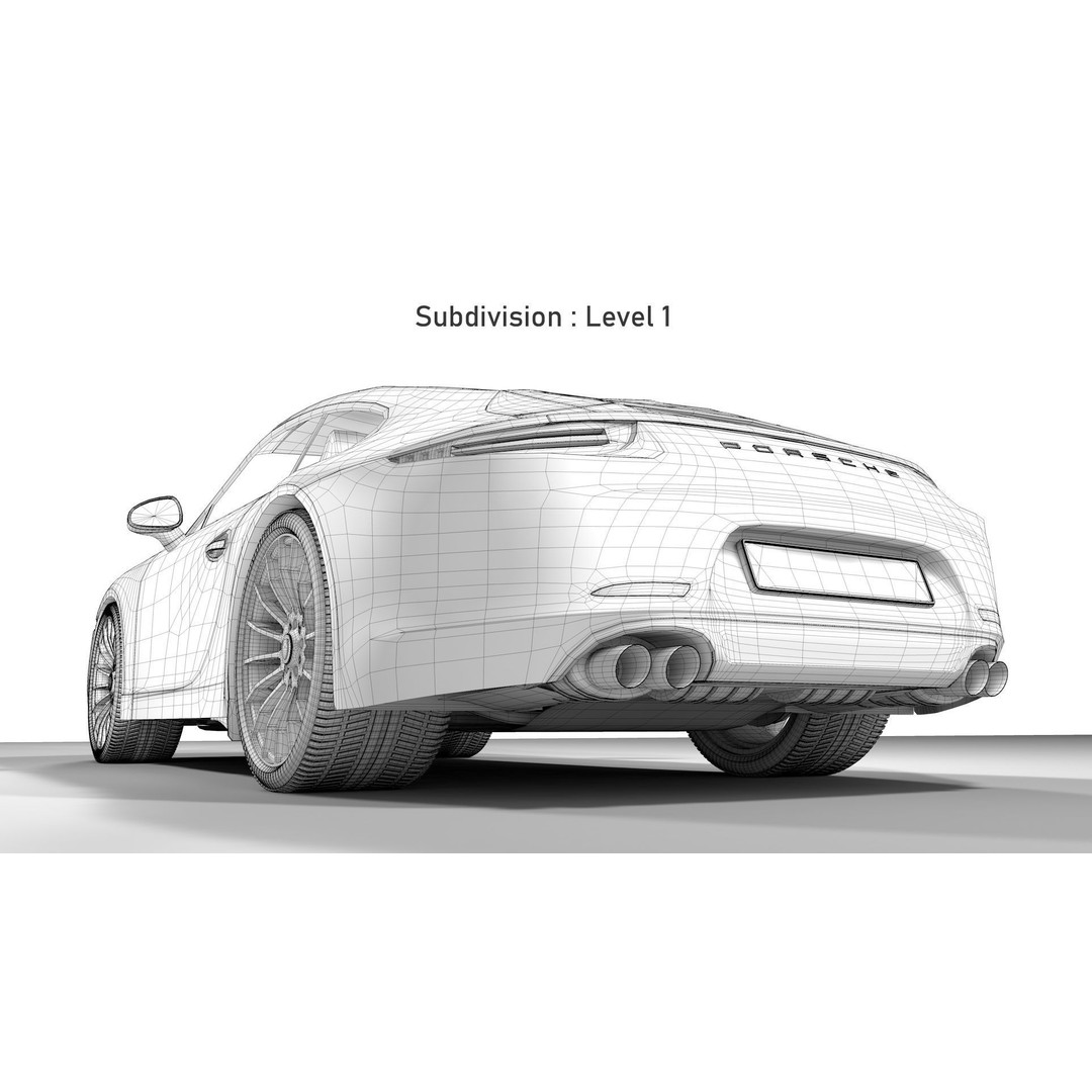 Porsche 911 3D Model – Realistic Sport Car, FBX, OBJ, PBR - View 31