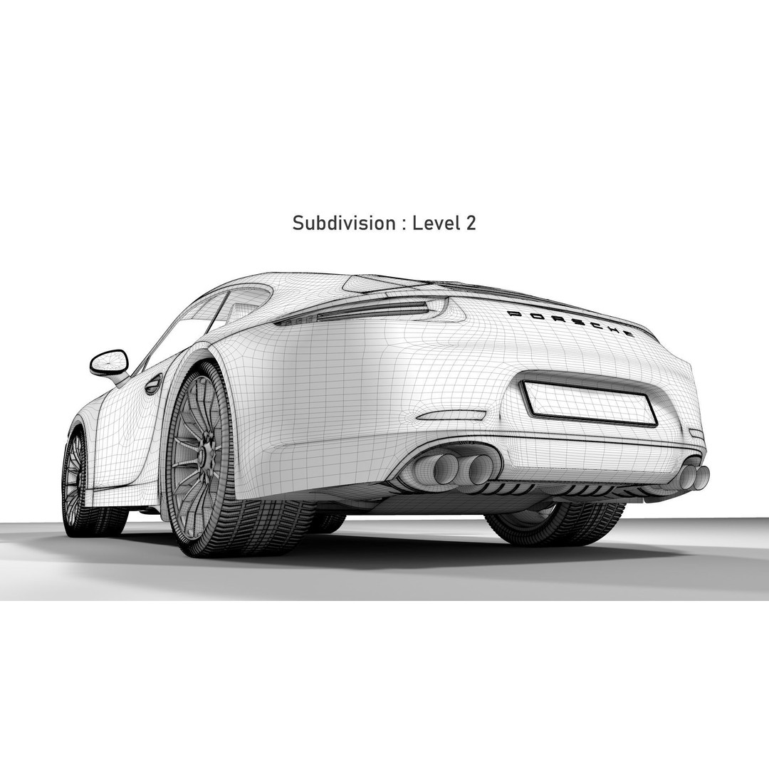 Porsche 911 3D Model – Realistic Sport Car, FBX, OBJ, PBR - View 32