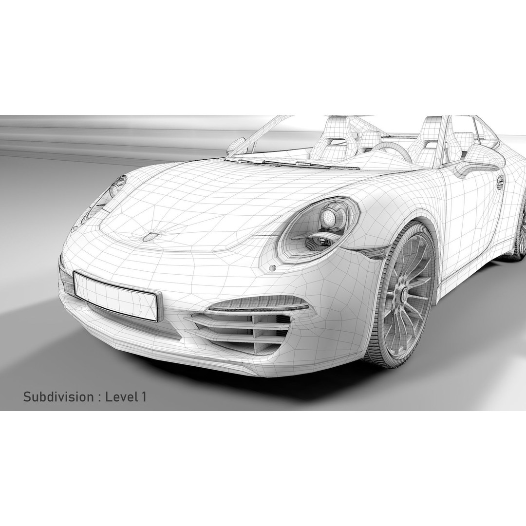 Porsche 911 3D Model – Realistic Sport Car, FBX, OBJ, PBR - View 34