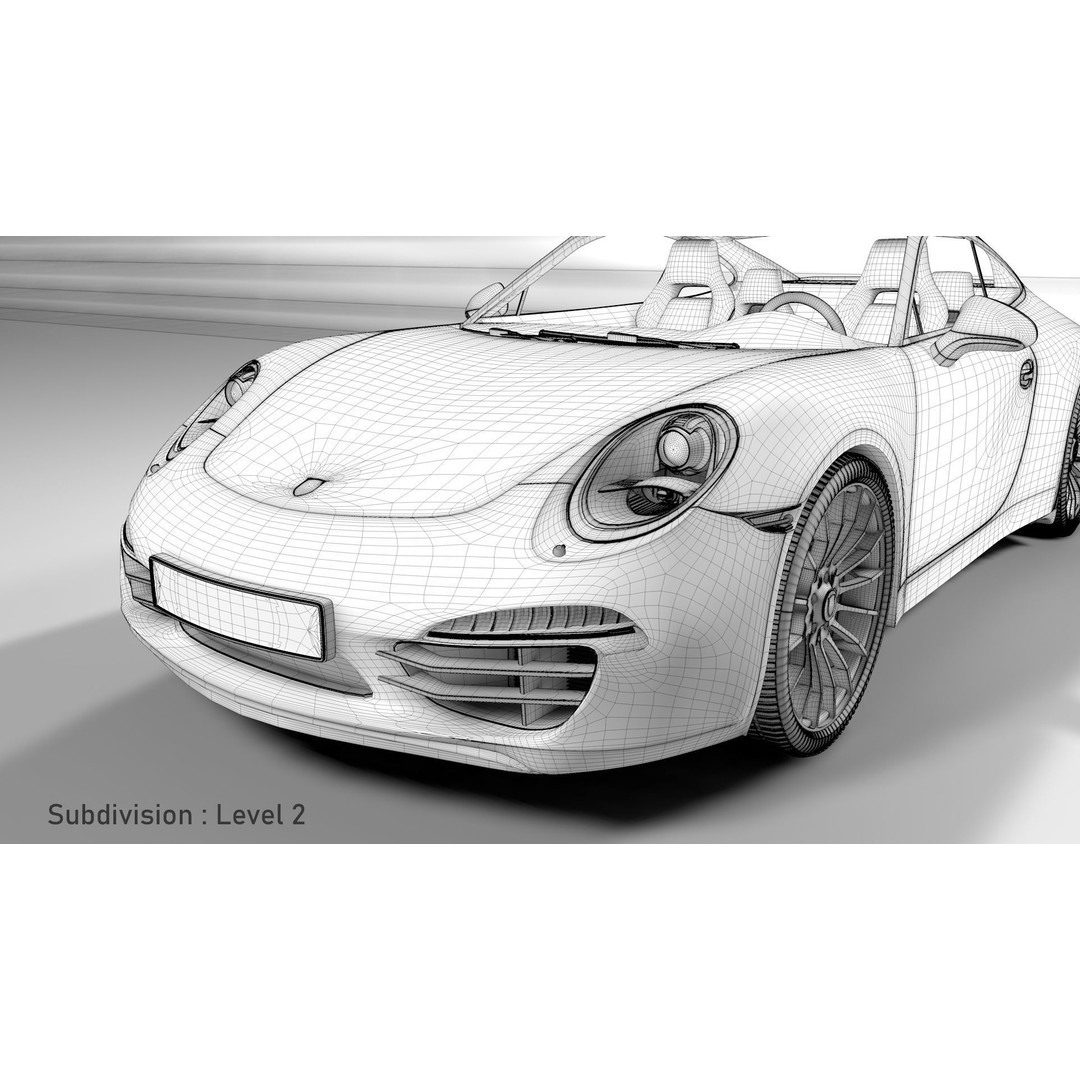 Porsche 911 3D Model – Realistic Sport Car, FBX, OBJ, PBR - View 35