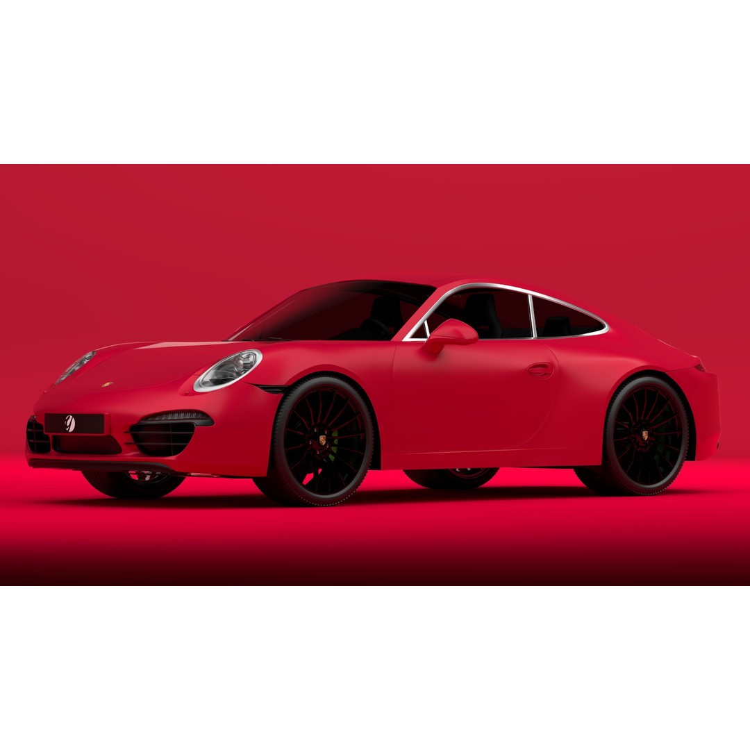 Porsche 911 3D Model – Realistic Sport Car, FBX, OBJ, PBR - View 4