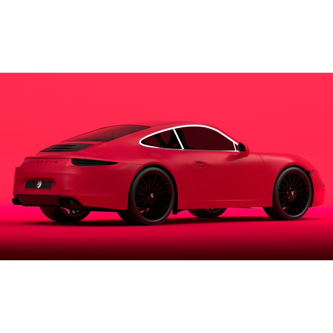 Porsche 911 3D Model – Realistic Sport Car, FBX, OBJ, PBR - View 5
