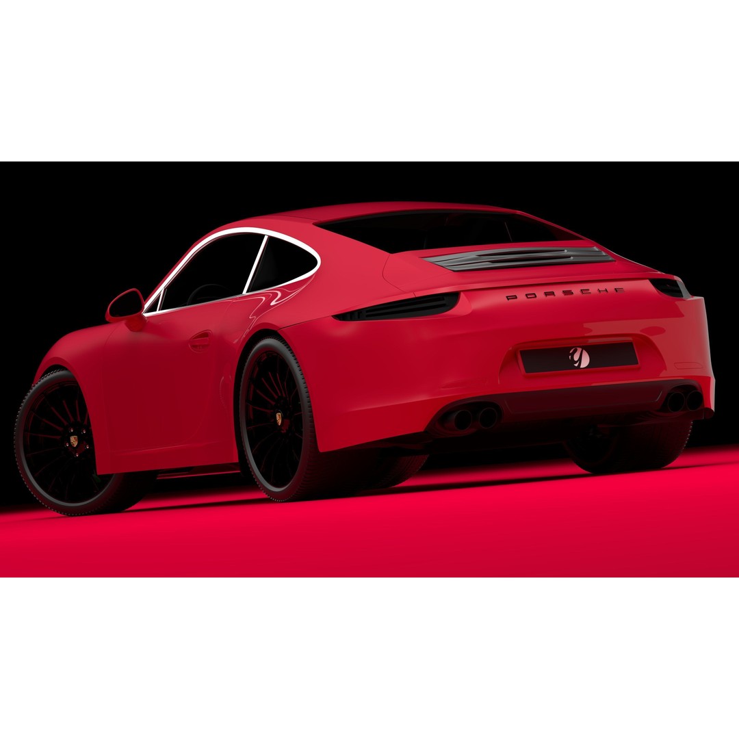 Porsche 911 3D Model – Realistic Sport Car, FBX, OBJ, PBR - View 9