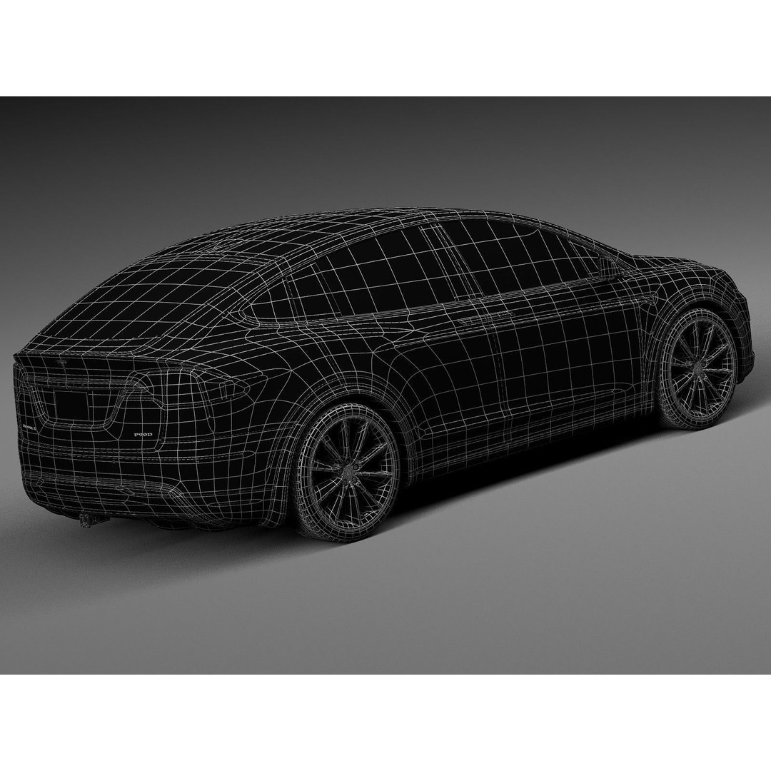 Tesla Model X 3D Model – High Poly Luxury SUV, FBX PBR Textures
