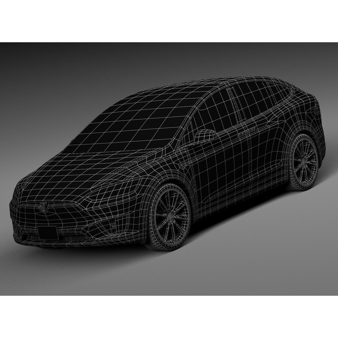 Tesla Model X 3D Model – High Poly Luxury SUV, FBX PBR Textures - View 15
