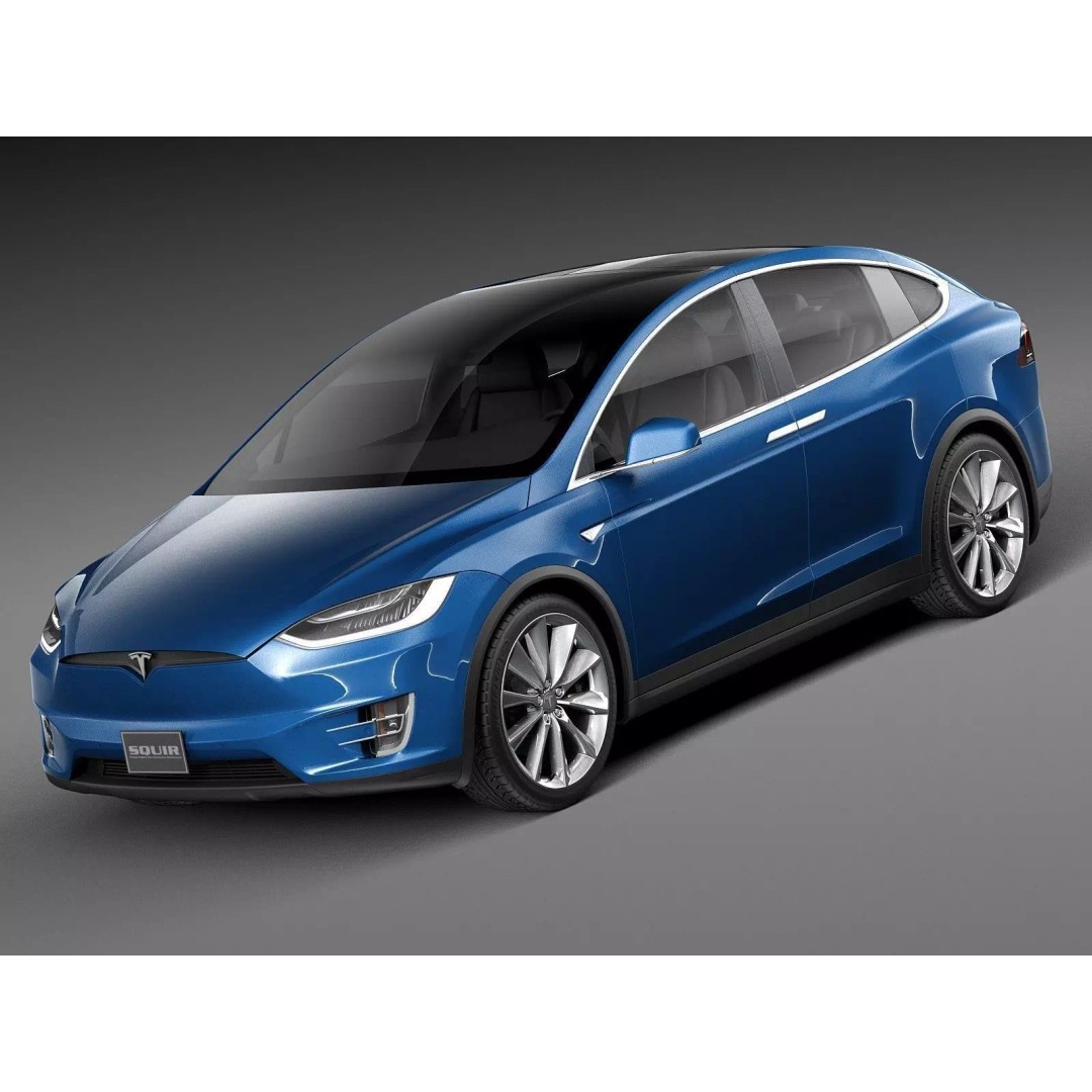 Tesla Model X 3D Model – High Poly Luxury SUV, FBX PBR Textures - View 2