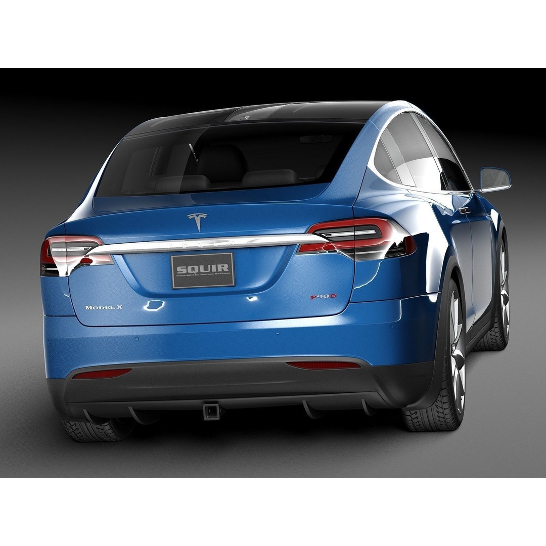 Tesla Model X 3D Model – High Poly Luxury SUV, FBX PBR Textures - View 6