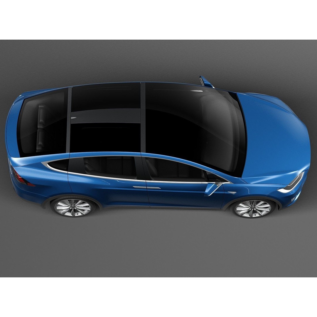 Tesla Model X 3D Model – High Poly Luxury SUV, FBX PBR Textures - View 9