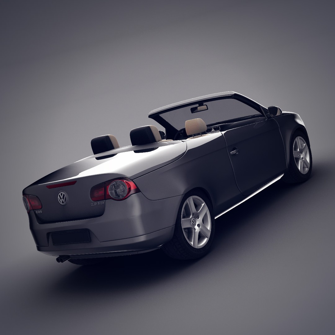 Volkswagen Eos 3D Model – Realistic Convertible Car Asset, FBX - View 10