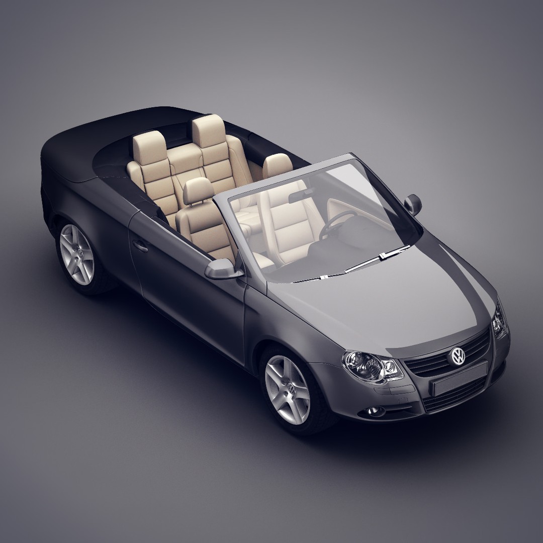 Volkswagen Eos 3D Model – Realistic Convertible Car Asset, FBX - View 11