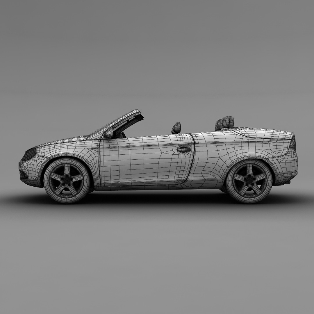 Volkswagen Eos 3D Model – Realistic Convertible Car Asset, FBX - View 15