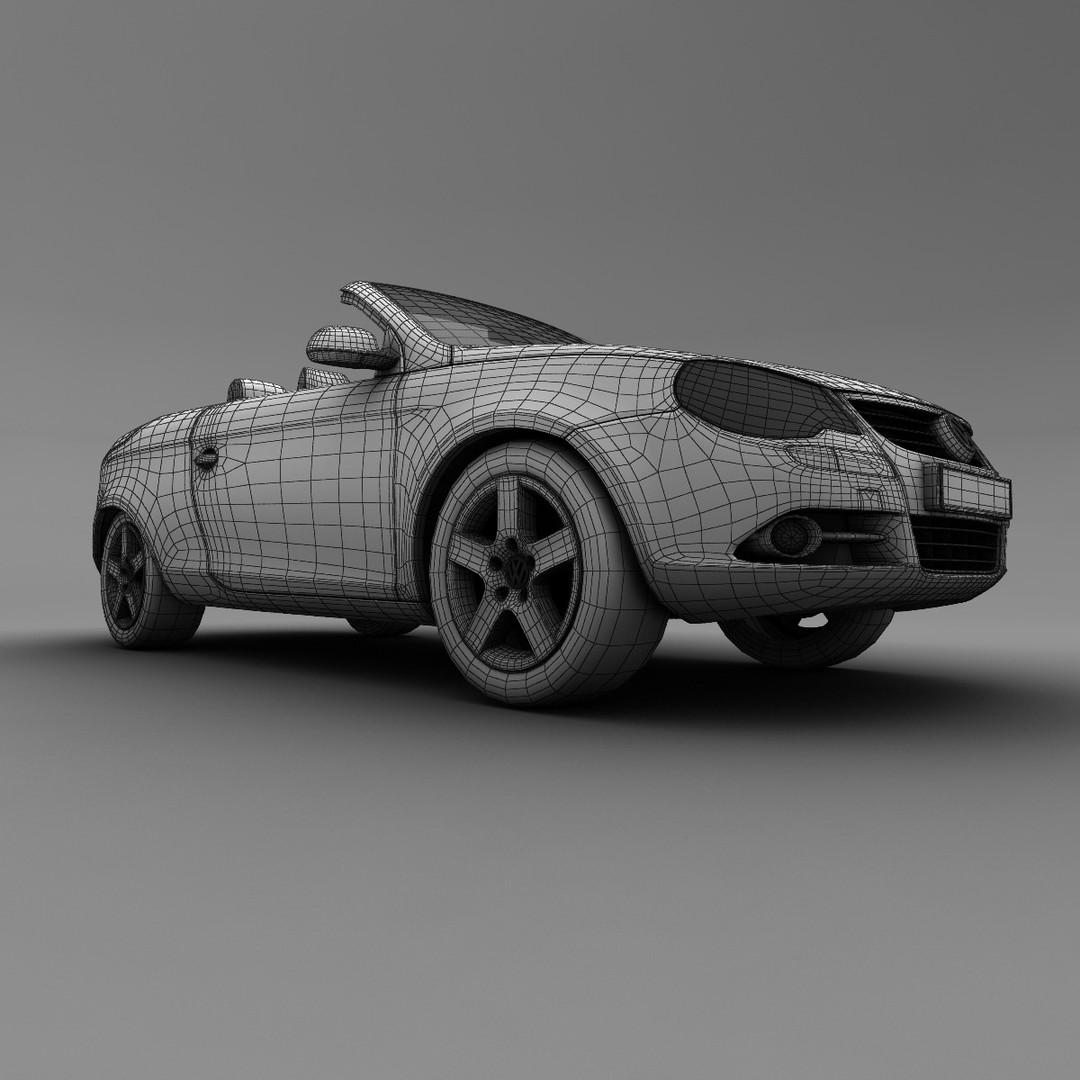 Volkswagen Eos 3D Model – Realistic Convertible Car Asset, FBX - View 17