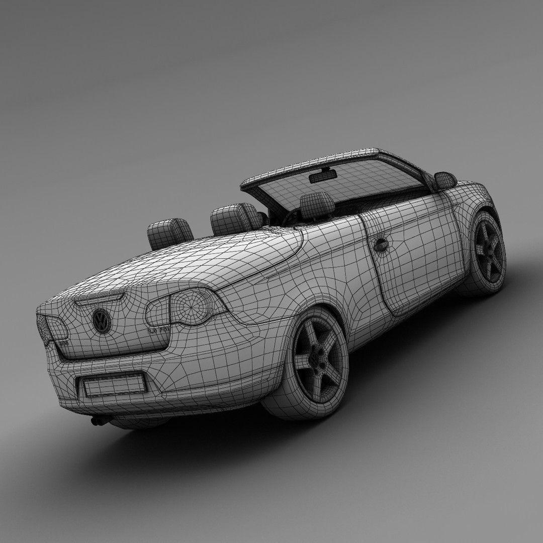 Volkswagen Eos 3D Model – Realistic Convertible Car Asset, FBX - View 19