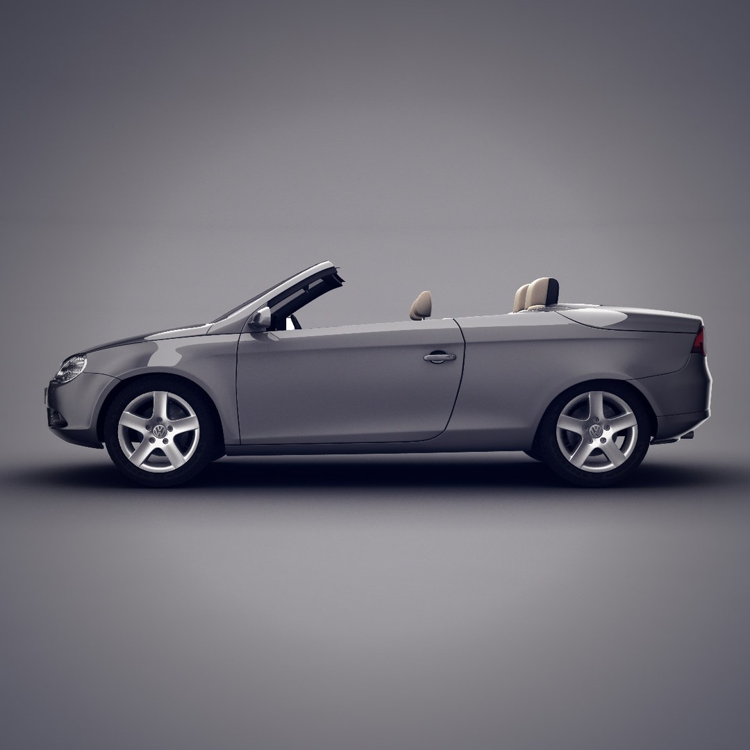 Volkswagen Eos 3D Model – Realistic Convertible Car Asset, FBX - View 6