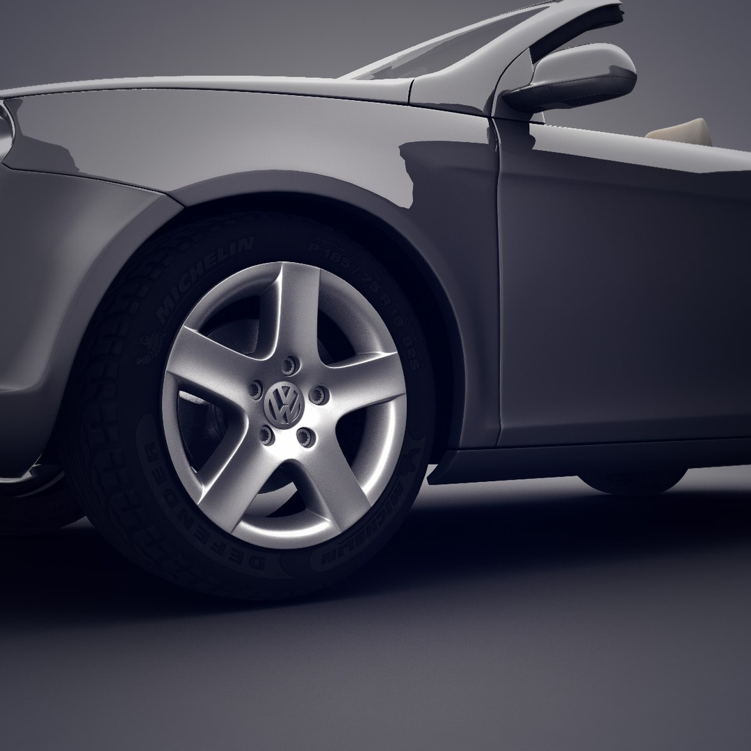 Volkswagen Eos 3D Model – Realistic Convertible Car Asset, FBX - View 7