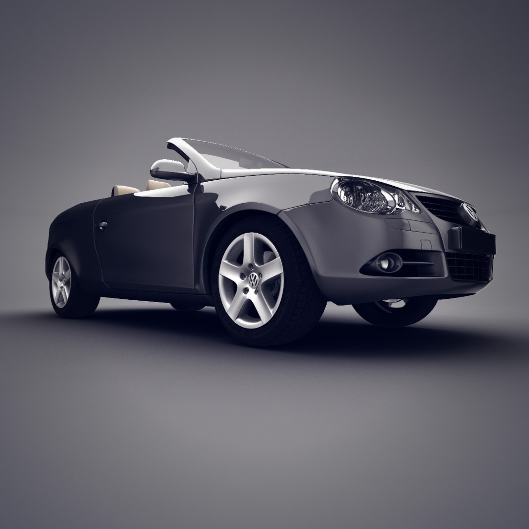 Volkswagen Eos 3D Model – Realistic Convertible Car Asset, FBX - View 8