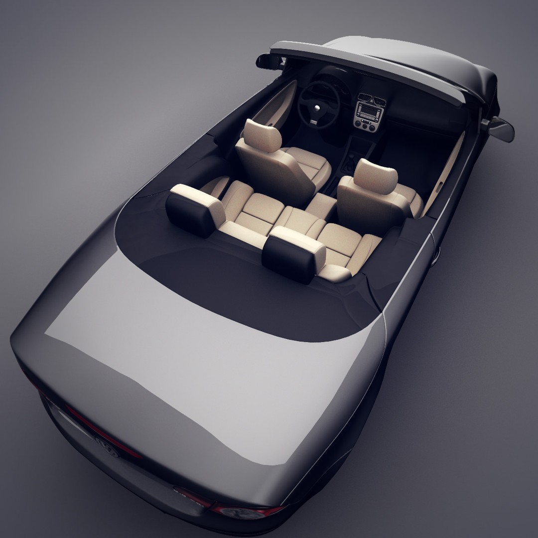 Volkswagen Eos 3D Model – Realistic Convertible Car Asset, FBX - View 9