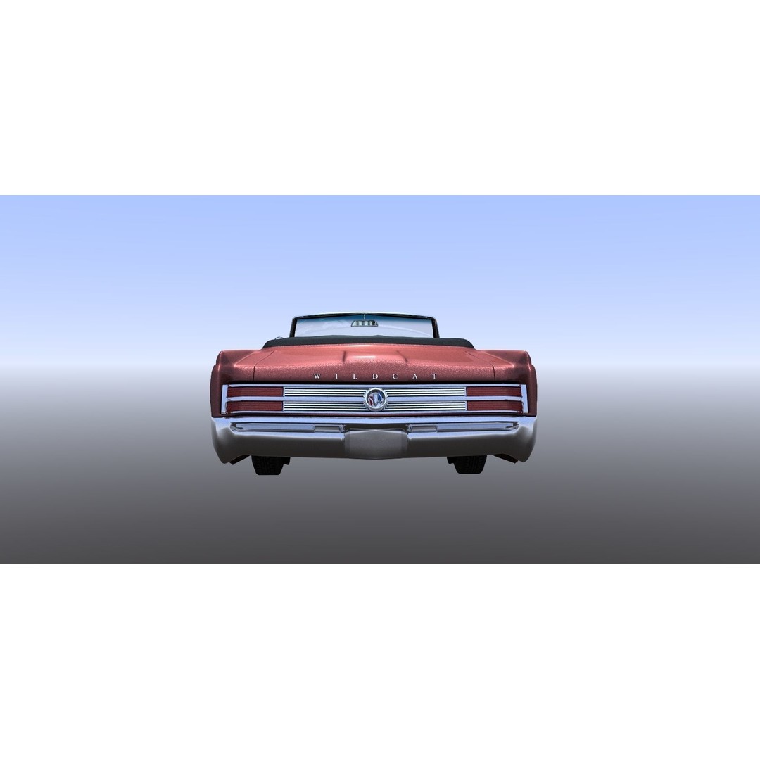 1964 Buick Convertible 3D Model – Classic Antique Car, Rigged - View 14
